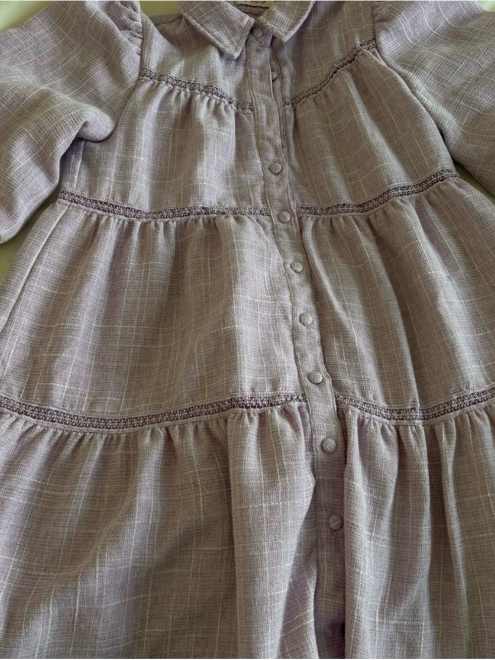 Ivy City Co Lavender Tiered Midi Dress